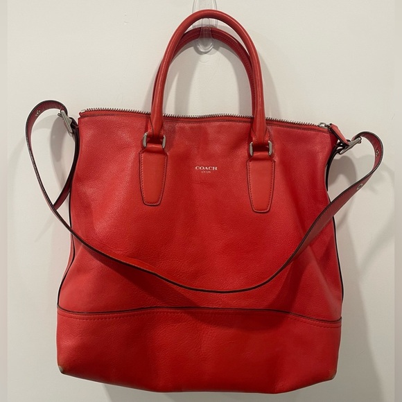 Coach Legacy Rory 
•north south satchel 
•shoulder bag large
•Leather Red - Picture 3 of 11